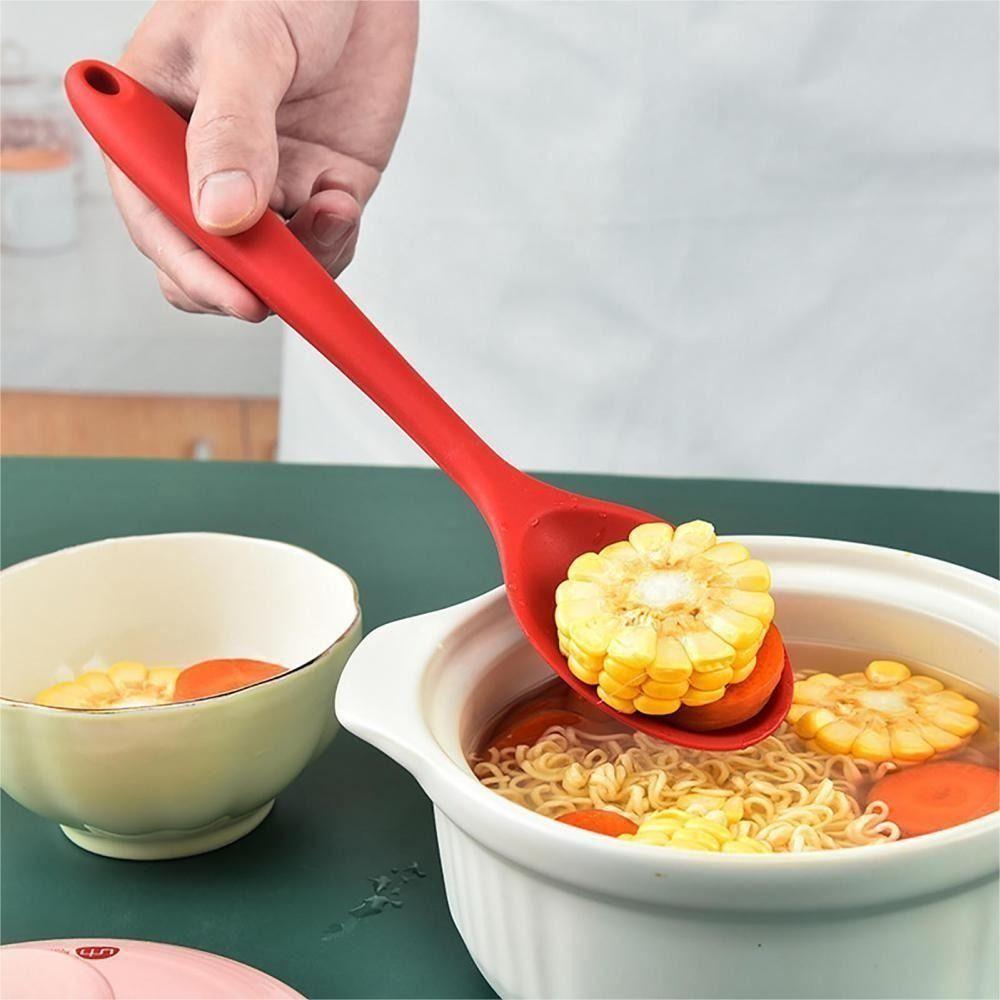 Soft Ice Cream Silicone Yogurt Dessert Soup Spoon Kitchen Tool Stirring Spoon Cooking Spoon
