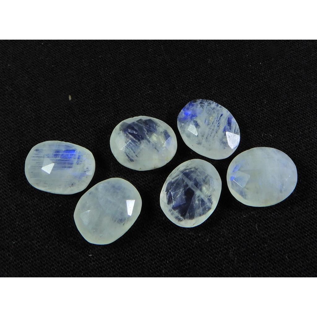 10X12MM натуральный радужный лунный камень шахматной огранки овальный россыпью драгоценный камень 6 шт лот RML-971