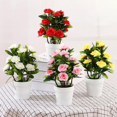 Искусственные розы, цветы, растения в горшке, уличный/садовый офис, домашний декор ~ НОВИНКА