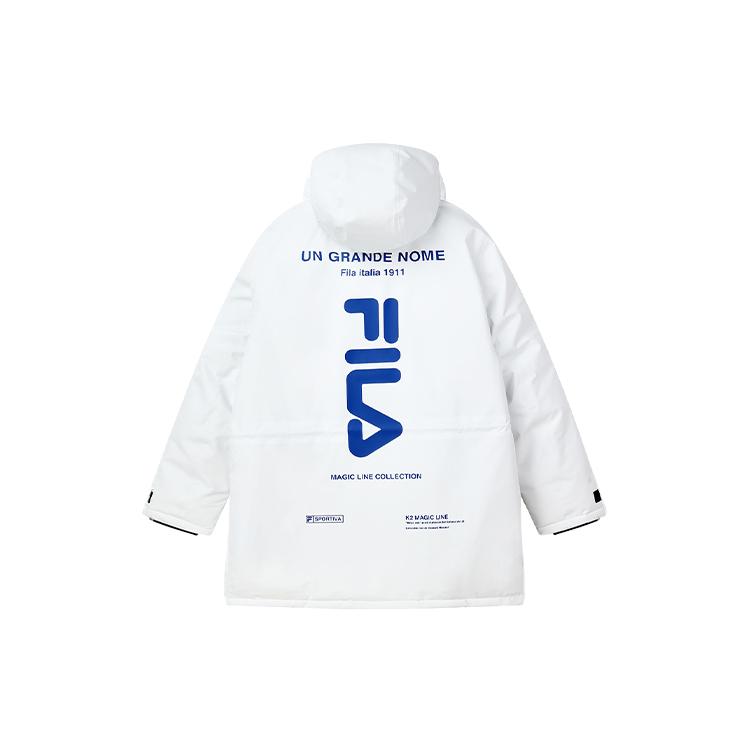 Fila Мужские пуховики Cool Stone Белый с капюшоном Умеренный Другое F11M149905F-WT