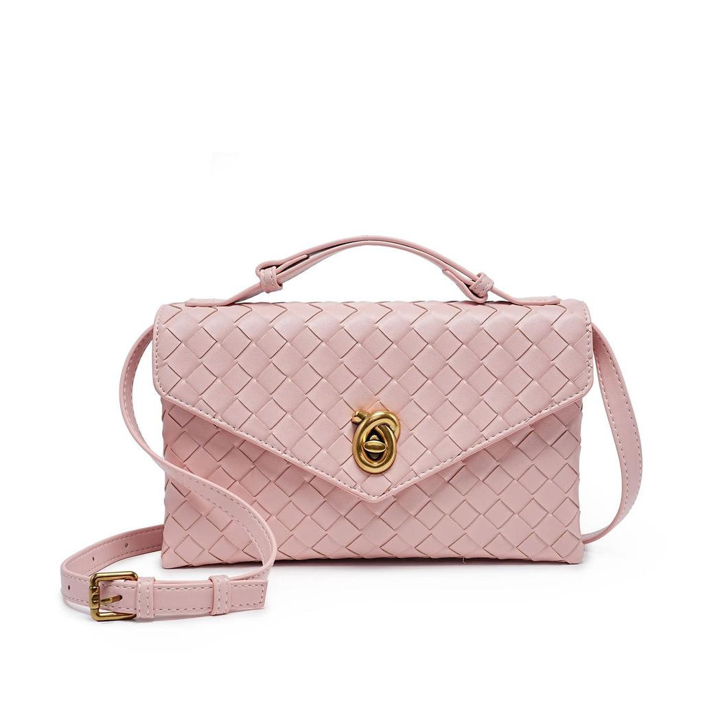 New Handwoven Small Square Bag Fashionable Women's Handbag Briefcase Large Capacity Shoulder Messenger Bag