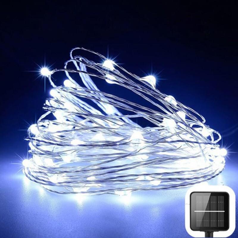 Solar Outdoor Light String 8-mode Fairy Fairy Tale Solar LED Light String Outdoor Christmas Day Decoration Party Atmosphere Light Landscape Light