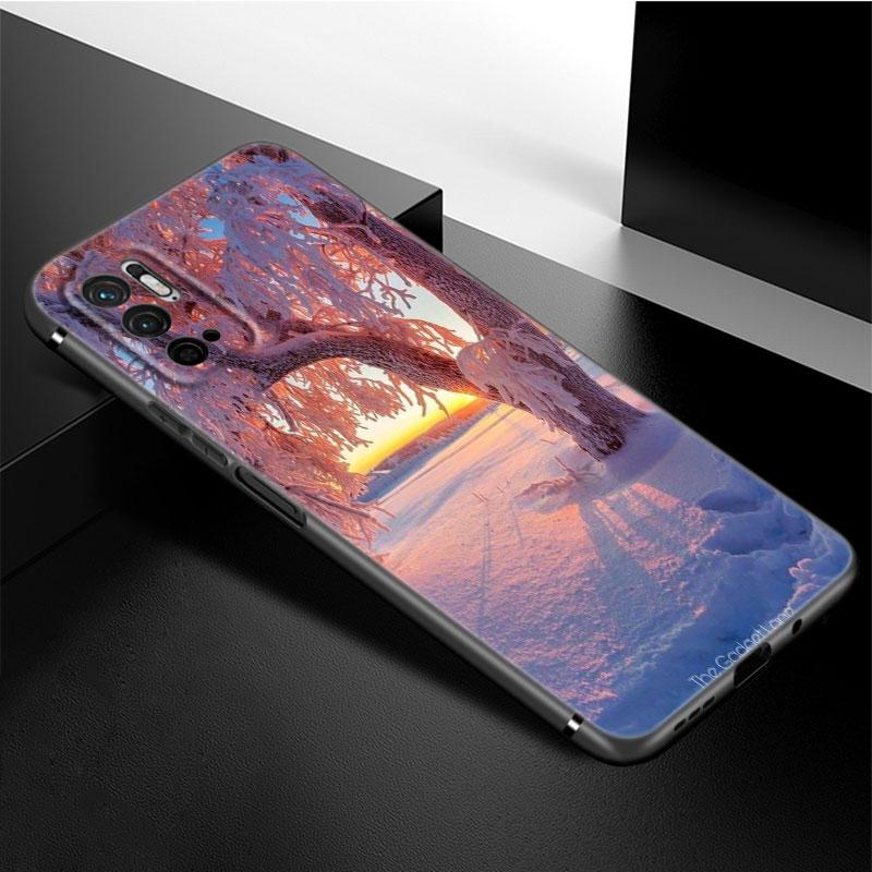Чехол для телефона Landscape Winter Light Snow для Xiaomi Redmi Note 11 10 9 8 Pro 11T 5G 10T 10S 9S 9T 9i 9C 9A 8T, мягкий черный чехол из ТПУ