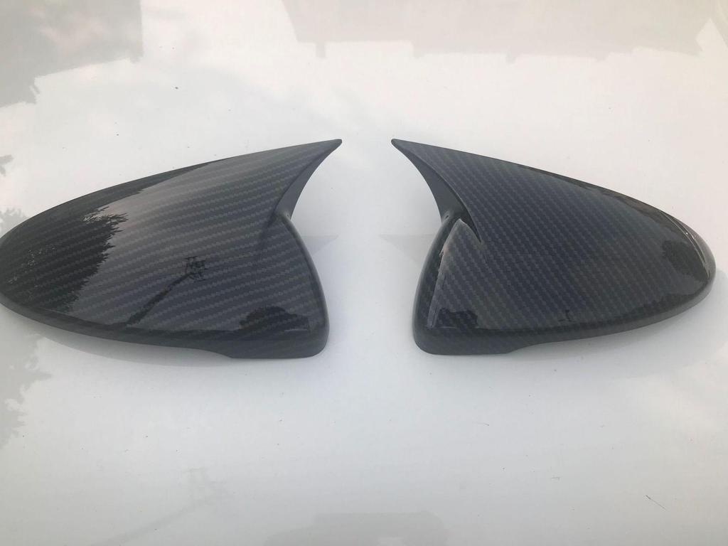Kia K3 2019-2022 Защитная крышка зеркала заднего вида в стиле рога с рисунком из углеродного волокна