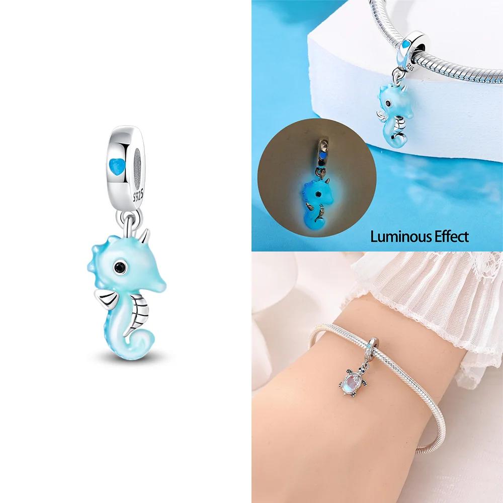 Серия Мир Океана Морской Синий Черепаха Морская Звезда Краб Осьминог Шармы Бусина Подходит Браслет Медь DIY Ювелирное Изделие Подарок