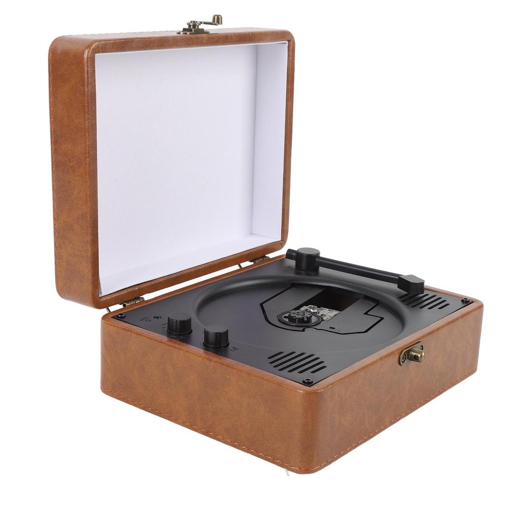 Портативный CD-плеер Bluetooth с динамиками, ретро-чемодан, CD-плеер с дистанционным управлением