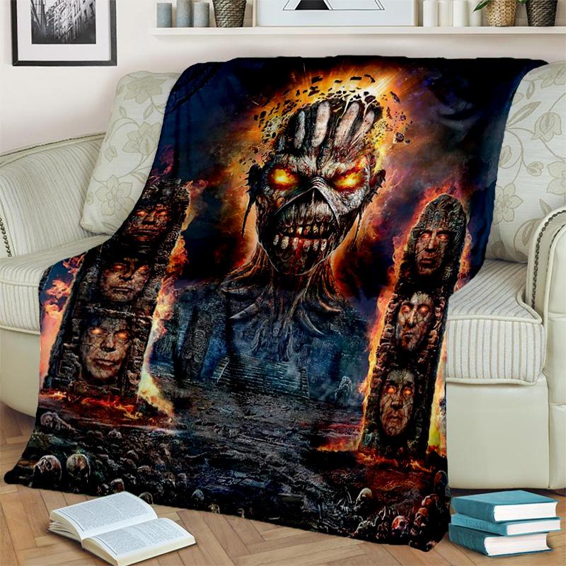 HD I-Iron Maiden Heavy Metal Band 3D одеяло, мягкое одеяло для дома, спальни, кровати, дивана, пикника, путешествия, офиса, одеяло, детское одеяло
