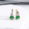 Kinel милые серьги-гвоздики с блестящим зеленым цирконием для женщин, ювелирные изделия с каплями воды