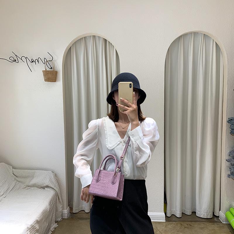 SCIONE Женская сумка Маленькая квадратная сумка Простая дикая атмосфера Сумка-мессенджер на одно плечо Сетчатая красная сумка