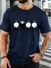Unisex Minimal Black White Sheep Graphic Cotton Tee Crew Neck Soft Male Summer Breathable Street Daily Casual Short Sleeve Wear Top