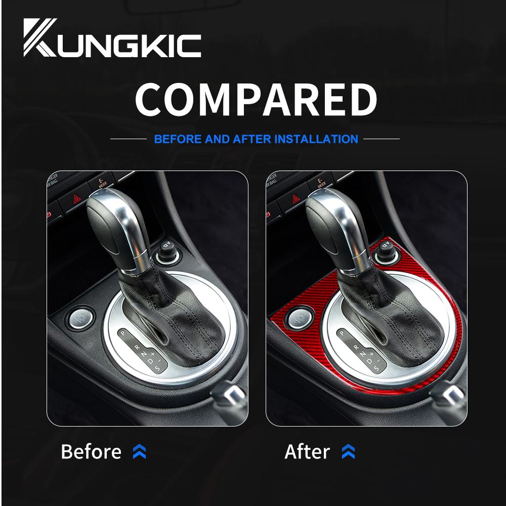 Настоящее мягкое углеволокно для Volkswagen Beetle 2012 2013 2014 2015 2016 2017 2018 2019 Наклейка на панель переключения передач автомобиля Аксессуары