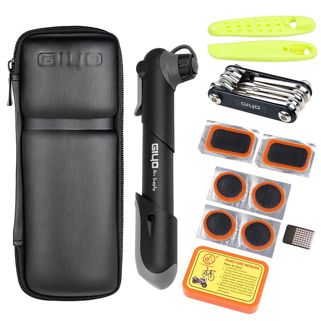 Комплект для ремонта велосипеда Портативный набор инструментов для ремонта велосипеда Коробка Набор для крепления шин Сумка с насосом для шин