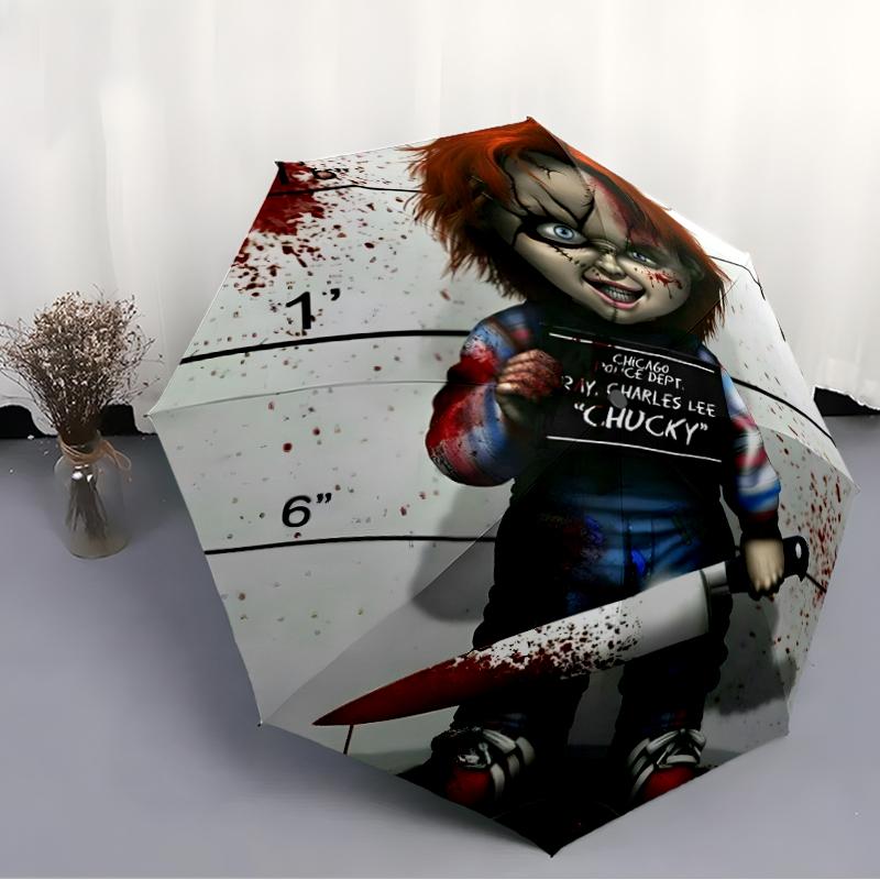 Модный складной зонт Chucky с автоматическим открытием/закрытием. Портативный и складной, идеально подходит для подарка, путешествий и повседневного использования.