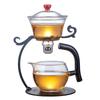 BORREY Creative Glass Teapot Heat-Resistant Borosilicate Glass Teapot Turkish Drip Pot For Tea Coffee Make Automatic Teapot Cup