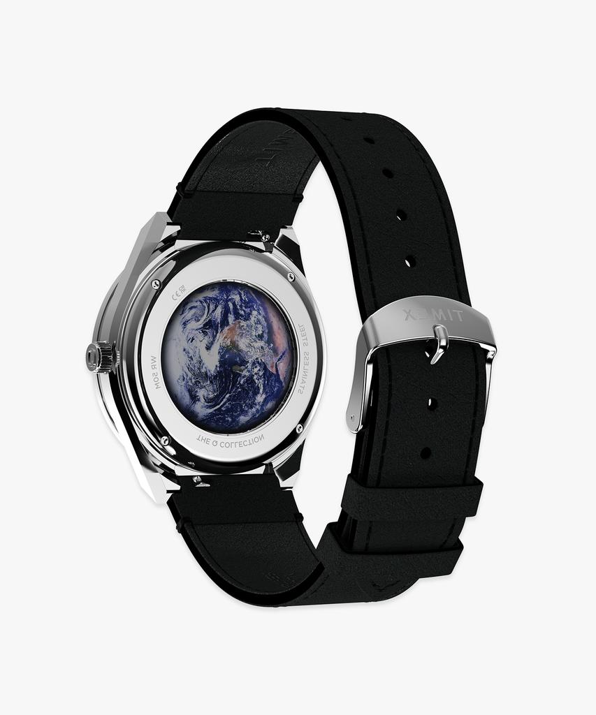 Taimaegseu X Nasa Q Timex Винтажные Черные Кожаные Часы 40 мм