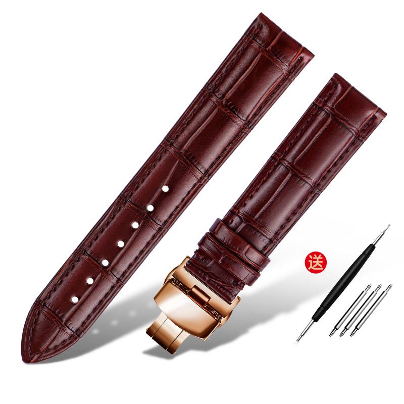 Браслет из натуральной кожи 16 мм, 18 мм, 20 мм, 22 мм, ремешок для часов ro-lex tissot, бамбуковый синий зеленый ремешок для наручных часов