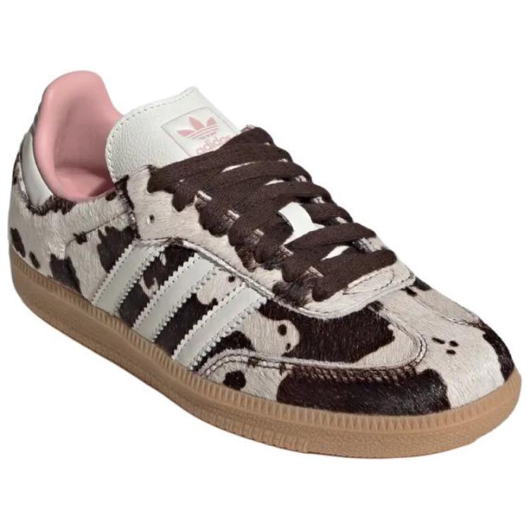 adidas Samba OG Cow Print Женские кроссовки Коричневый Темно-коричневый с оттенком белого JR1256