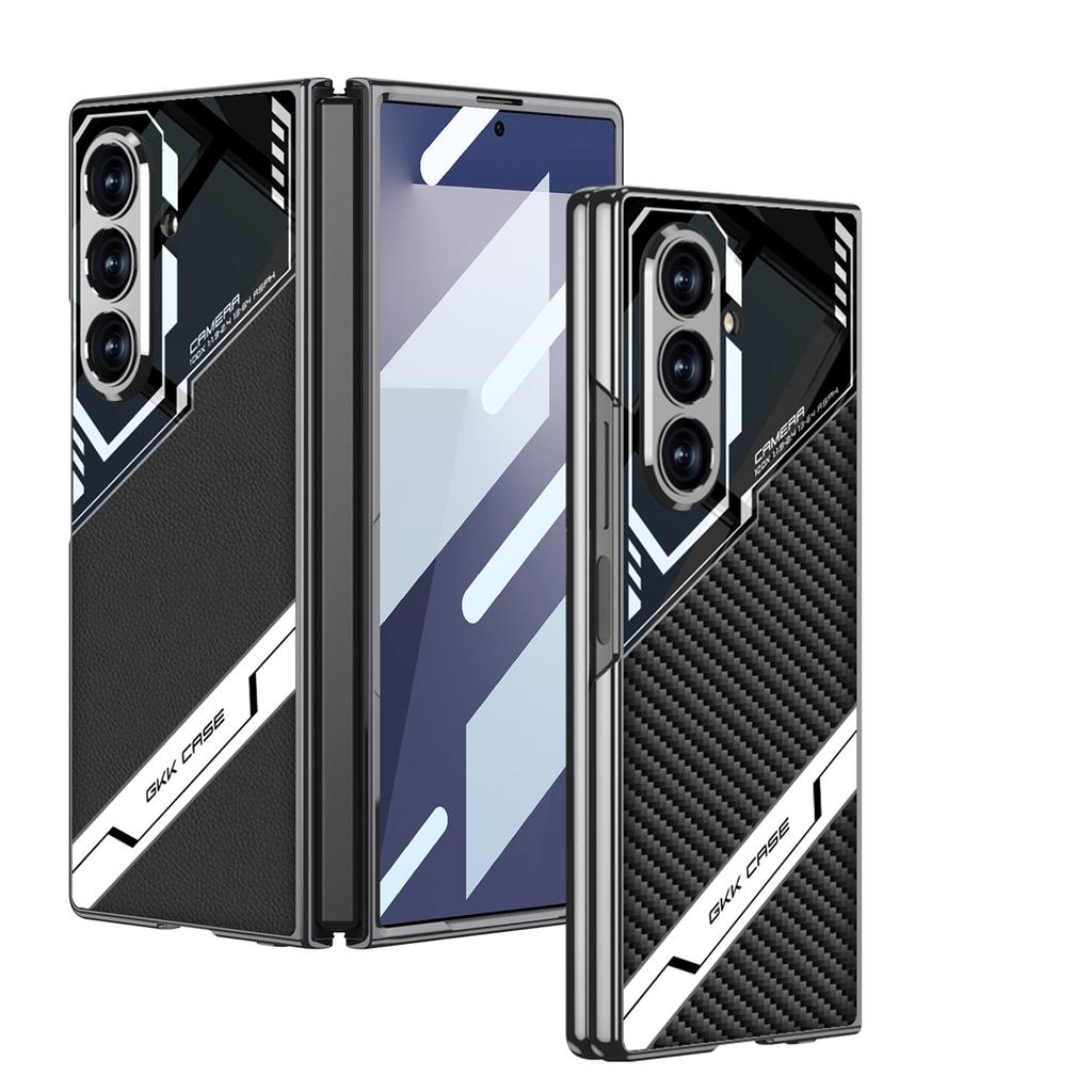 Samsung Z Fold7 Mobile Phone Case E Sports Plain Leather Wind Fold7 Shell Film Integrated Ultra Thin Plain Leather Shell Protective Case