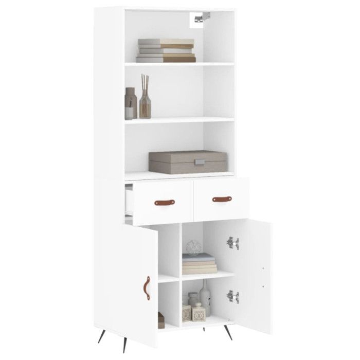 VidaXL Highboard White 69.5x34x180 Cm Engineered Wood 3200489