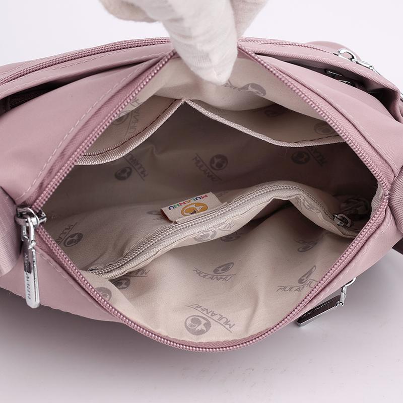 Маленькая квадратная сумка, женская сумка, многослойная, легкая, большая вместимость, сумка через плечо