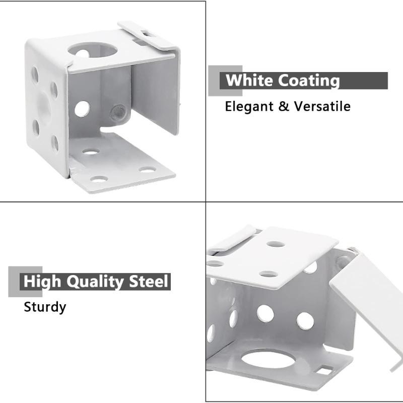 4 шт. Белые кронштейны для жалюзи, 1 дюйм, Металлическая конструкция, для улучшения эстетики дома