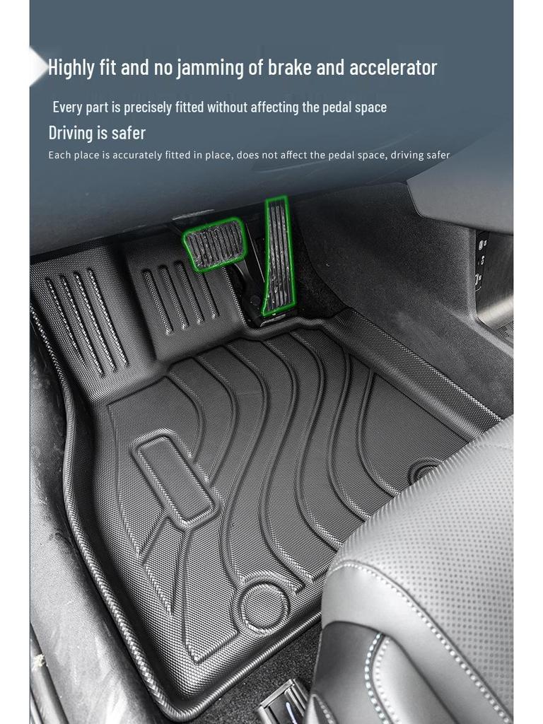 Водонепроницаемые коврики TPE без запаха для багажника и пола для BYD Qin L EV (2015)