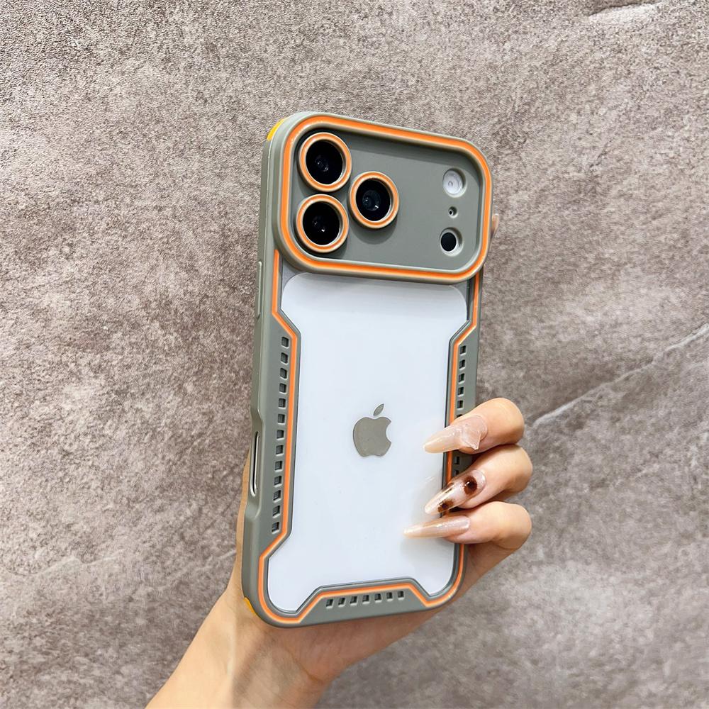 New Transparent Glass Fashion Phone Case for iPhone 17 Pro Max Air 16 Pro  15 14 13 12 11 Shockproof Protection Change 17 Series