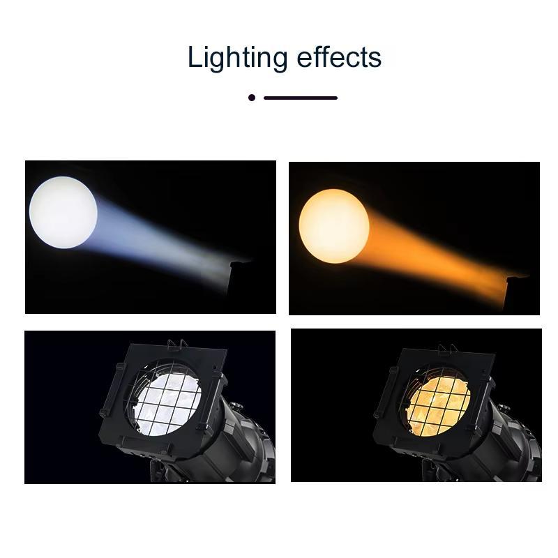 Светодиодный 200 Вт прожектор для формирования изображения Профильный проектор Точечный свет Алюминий Профессиональный Теплый/Холодный белый/RGBW Dmx Вечеринка Освещение для ТВ-студии Театральная атмосфера