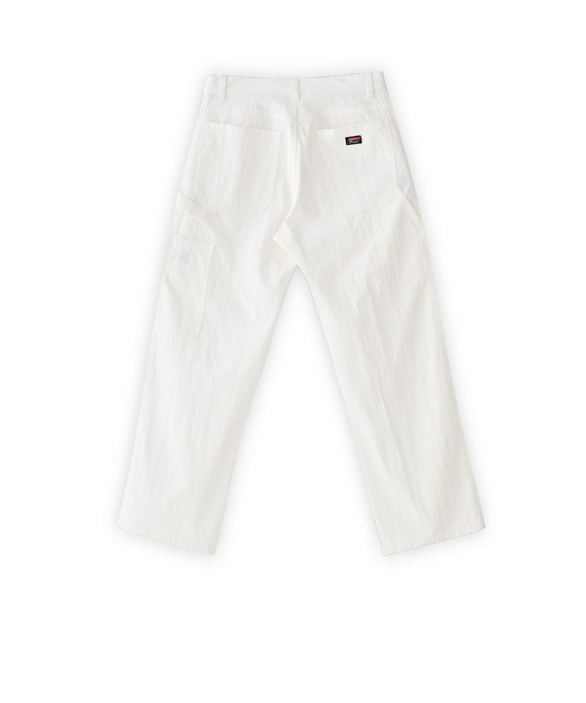 TUEWID 002 Washed Captain Pants In Loose Fit White