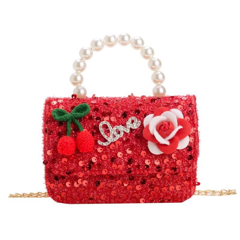 Причудливая детская сумочка из ПУ с привлекательными бантами и очаровательными цветочными элементами