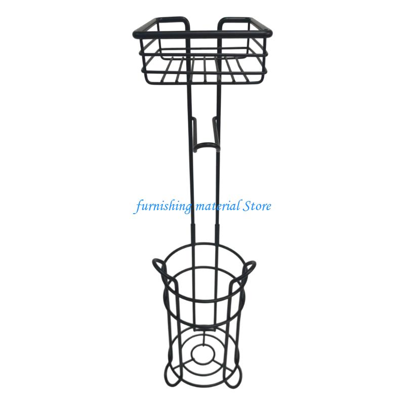 Y5GD Upgrades Iron Toilet Paper Rack Freestanding Toilet Paper Stand Simple Design Tissue Stand Perfect for Small Bathrooms