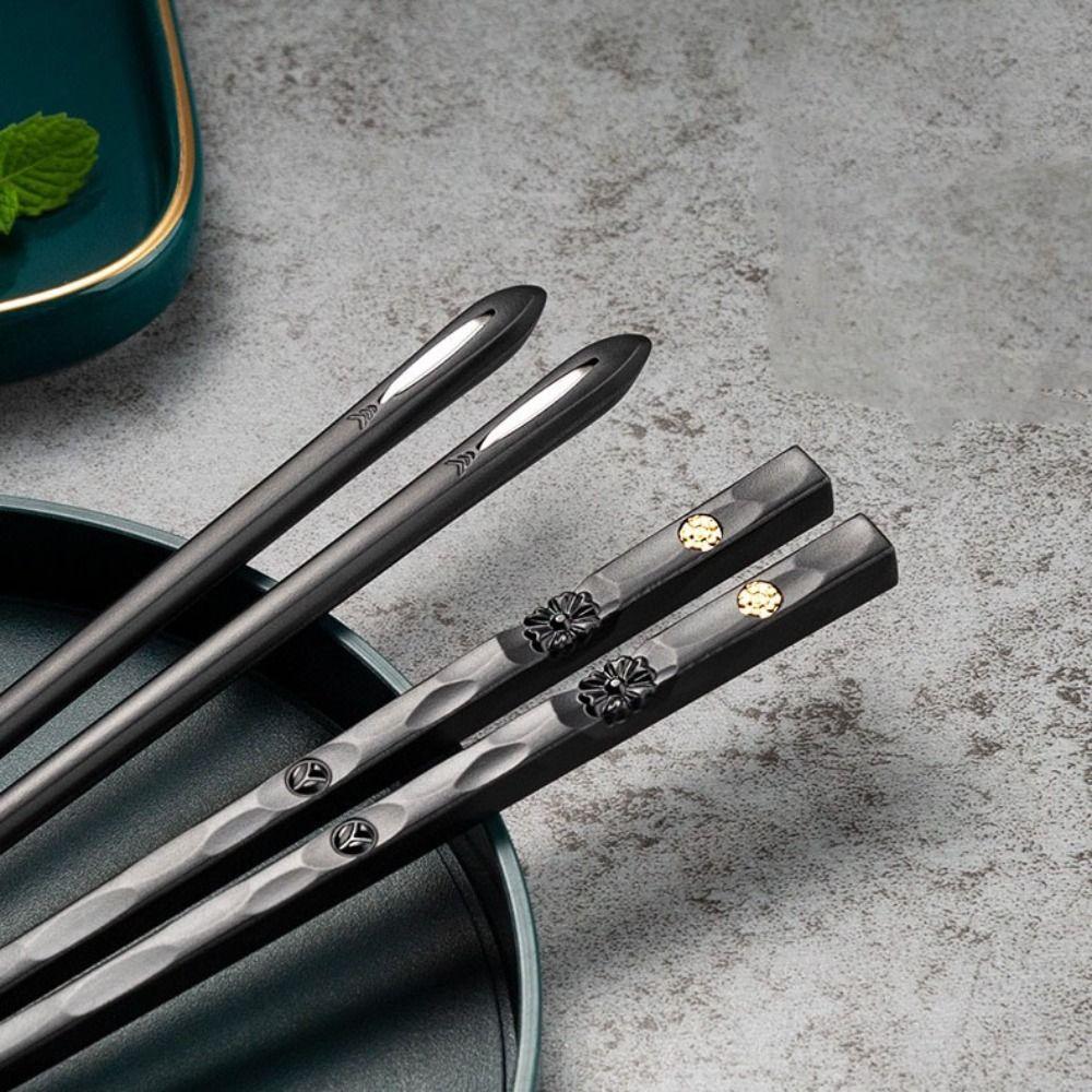 5 Pairs Zinc Zinc Alloy Sushi Chopsticks Reusable Kitchen Chopsticks Janpanese Chopsticks Set  Noodle