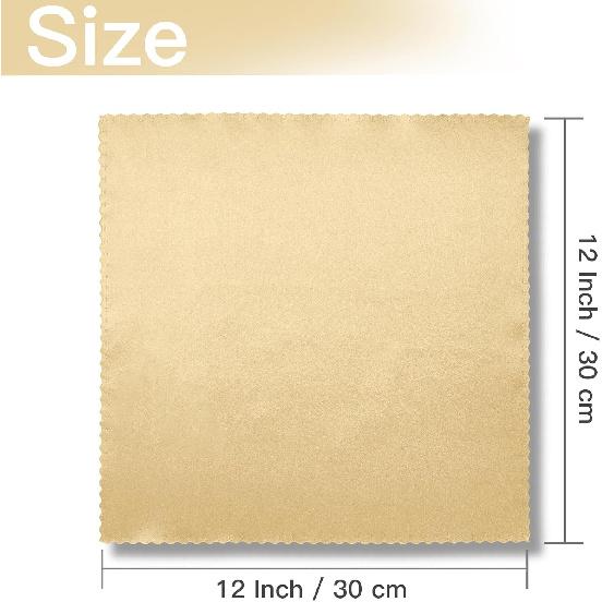 VACVELT 12 Pack Gold Satin Napk 12x12 Inch Wedding Napk, Scalloped Elegant Dinner Napk Square Table Napk Decor, Silky Satin Cloth Napk for Restaurant