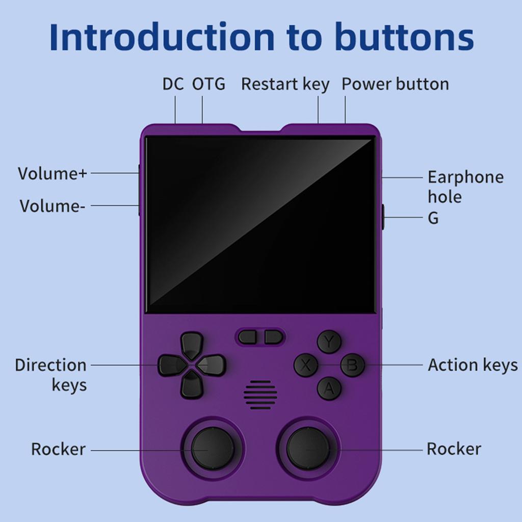 Портативная игровая консоль XU10 со встроенными играми IPS-экраном 3,5-дюймовое игровое устройство с открытым исходным кодом