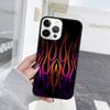 Матовый Чехол с Пламенем для iPhone 17 Air 15 16 Чехол 11 13 14 Pro Max 12 Plus Max Fundas