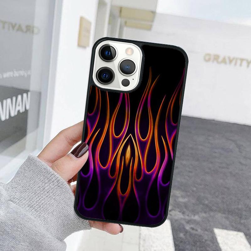 Матовый Чехол с Пламенем для iPhone 17 Air 15 16 Чехол 11 13 14 Pro Max 12 Plus Max Fundas