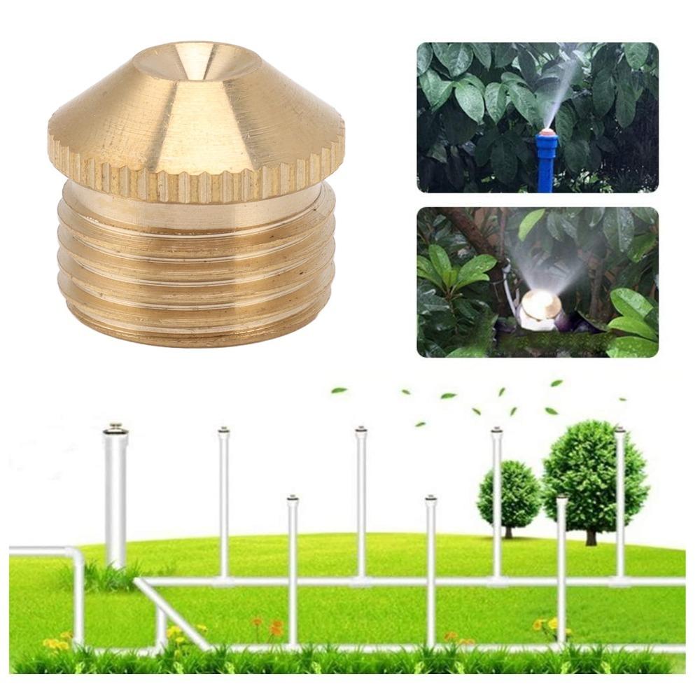 5PCS Gold Fogging Sprinkler Head Brass Garden Cooling System Nozzles  Garden Irrigation