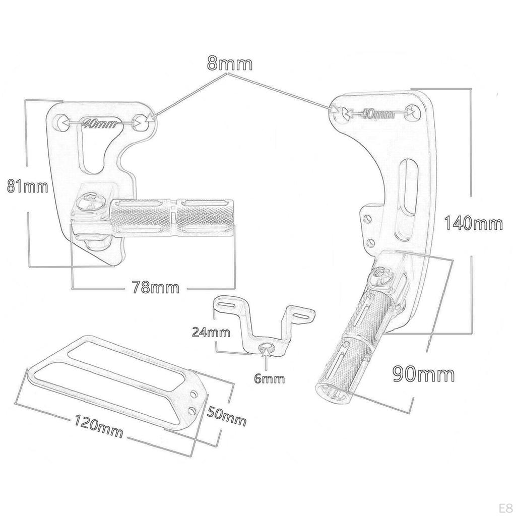 Задние подножки для мотоцикла Klx230