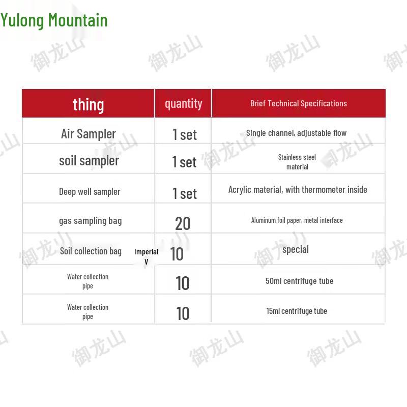 Yulongshan Environmental Emergency Sampling Kit
