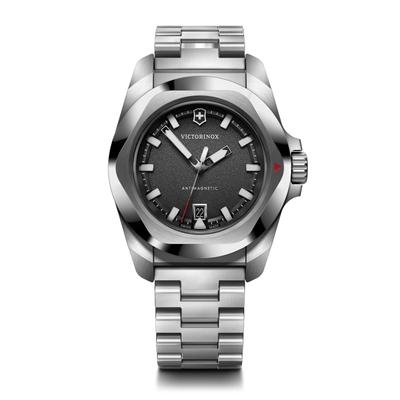 VICTORINOX Кварцевые Черные Нержавеющая сталь 200м Водонепроницаемые Ударопрочные Сменные Швейцарские Inox I.N.O.X. Мужские часы, 41 мм, Циферблат, Браслет, Аналоговые, Водонепроницаемые,