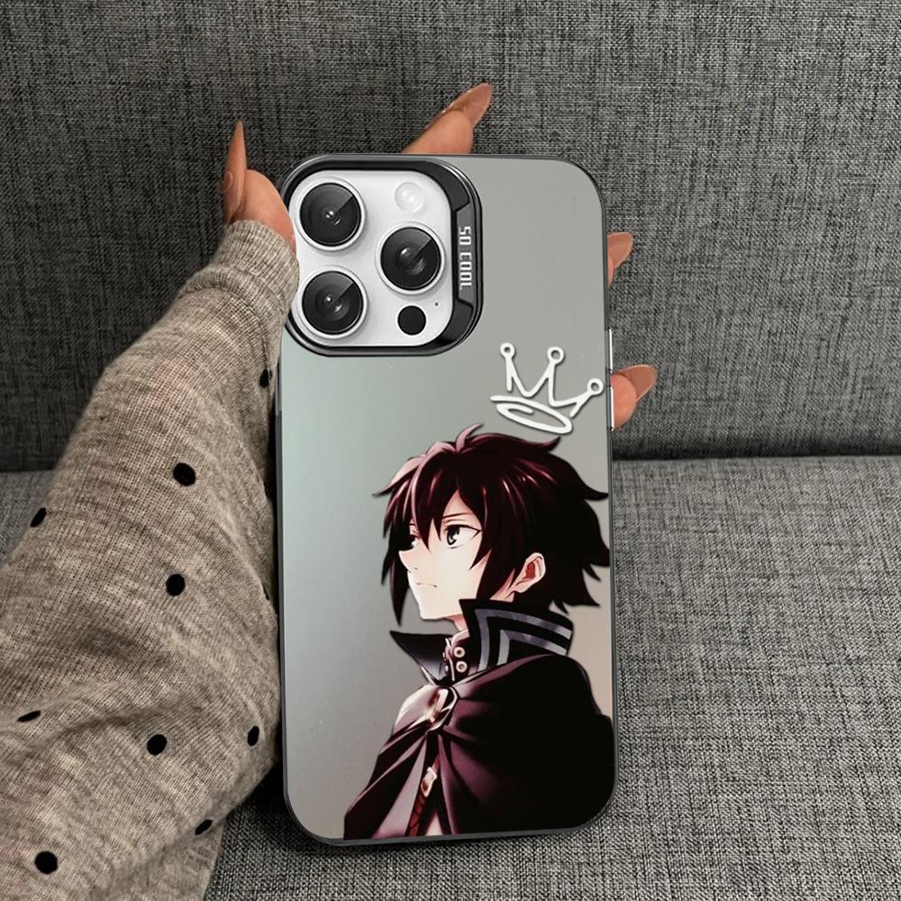Чехол для телефона Аниме Серафим Конца Юичиро Хякуя Для iPhone16 15 14 13 12 11 Pro Max X XR 8 7Plus Матовый Ударопрочный Задняя крышка