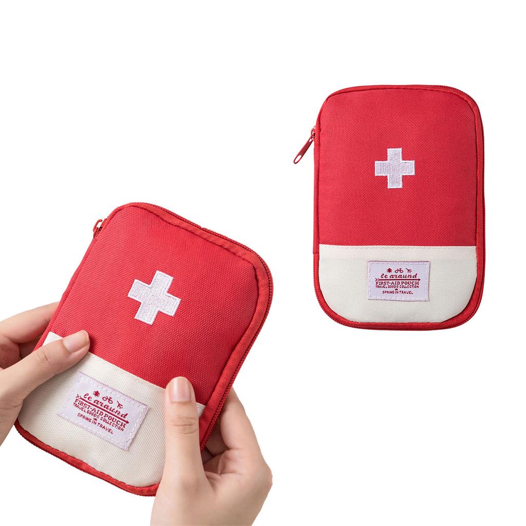 Empty First Aid Bag Emergency Kits, 2Pcs Travel Size Survival Kits Small Medicine Bag, First Aid Kits for Office Outdoor