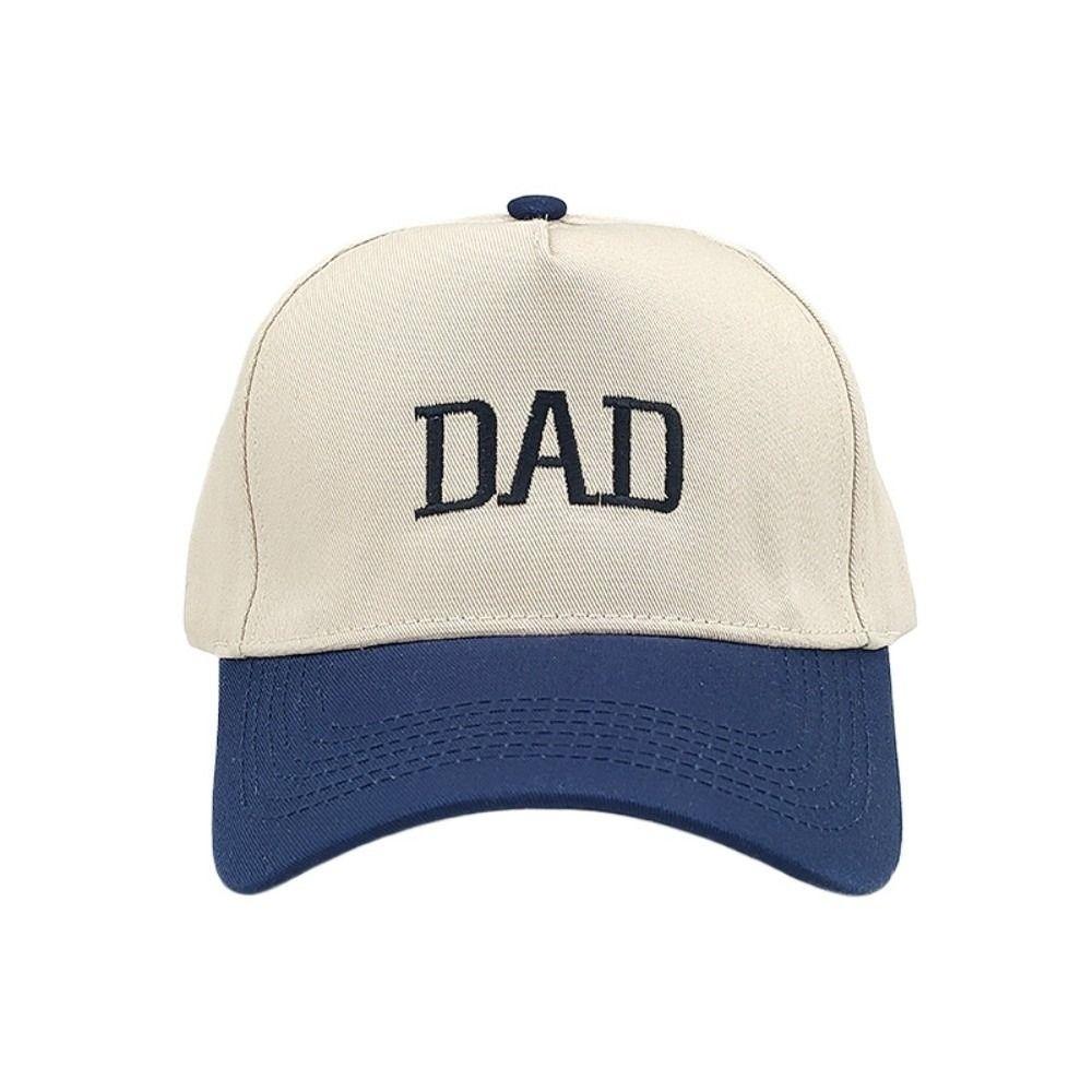 2pcs/set Letter Embroidered Mom Dad Baseball Cap Two-Tone Couple Cap Baseball Hats For Man Women