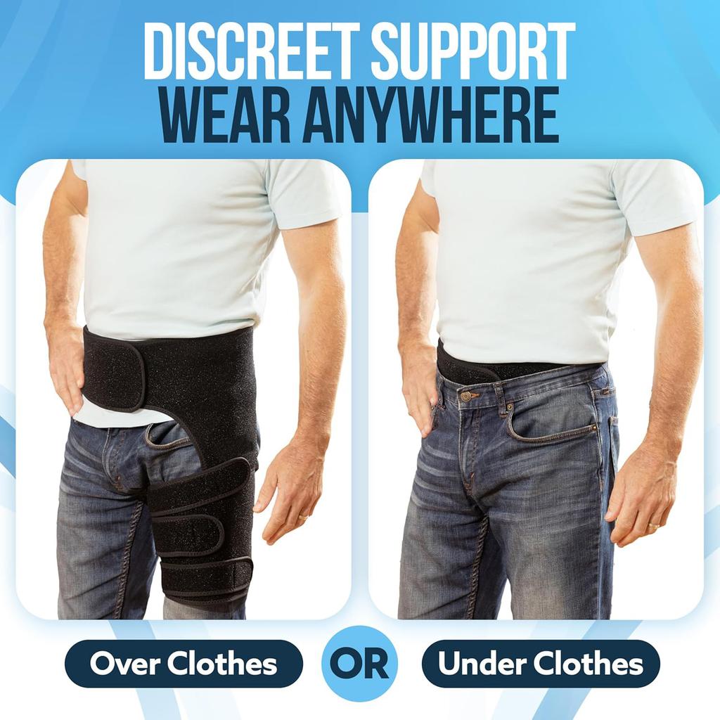 Поддержка паха при боли в суставах, растяжении паха, боли седалищного нерва, травме бедра, восстановление, реабилитация, регулируемая компрессионная повязка