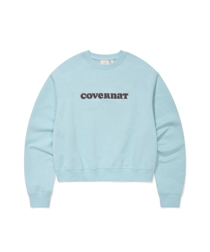 COVERNAT WOMAN Cooper Logo Sweatshirt Sky Blue