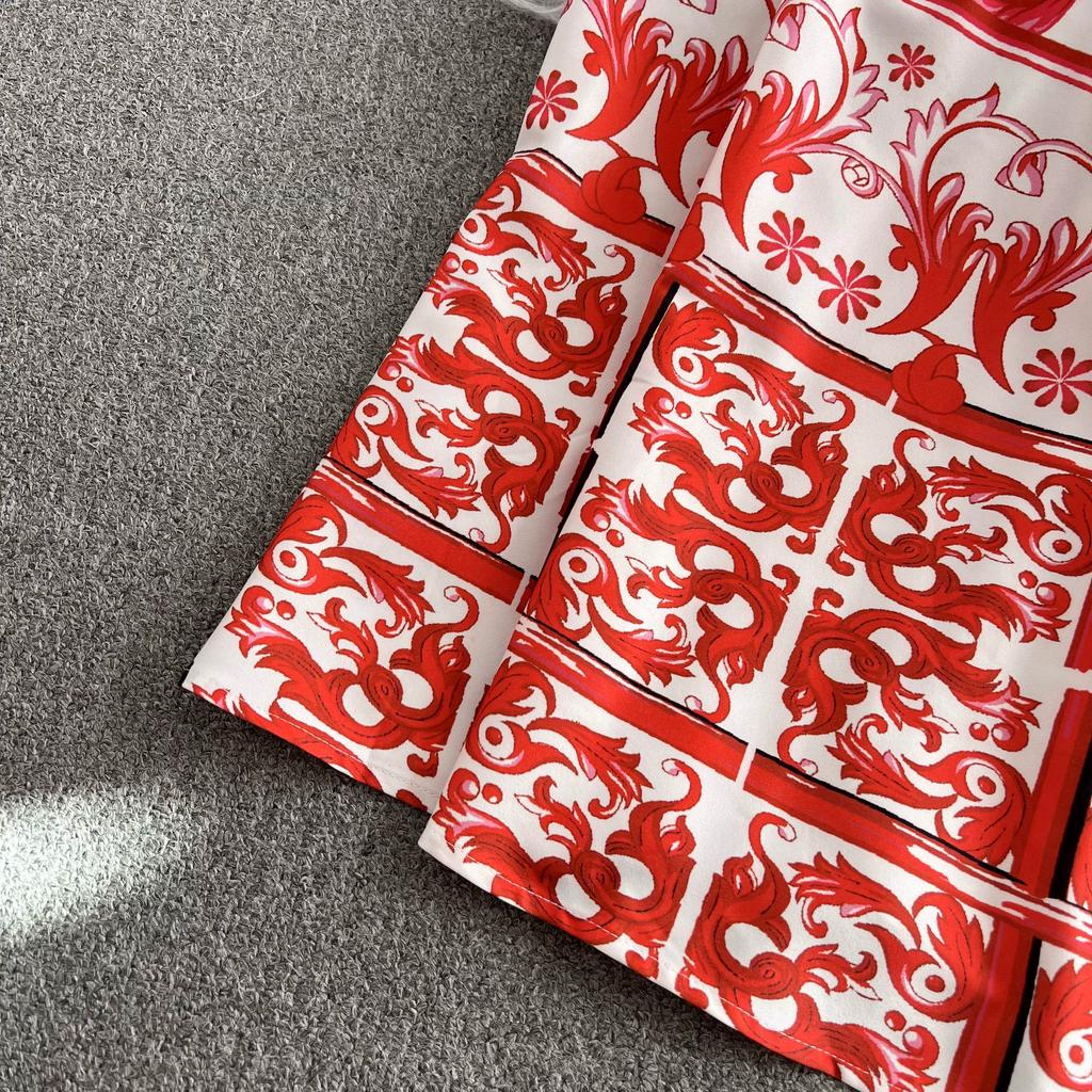 Summer Women V-neck Print Long Maxi Holiday Beach Dresses