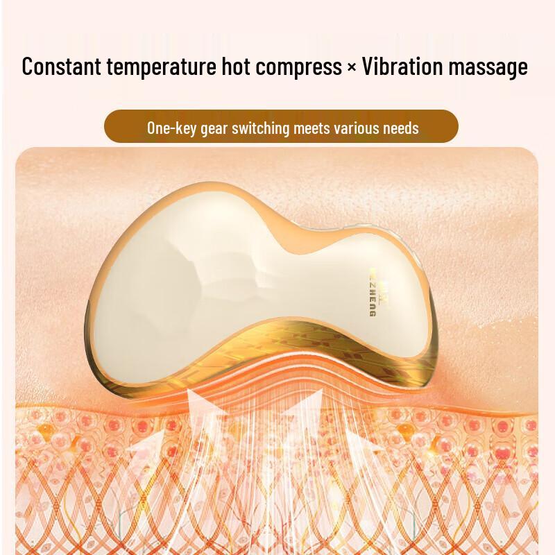 HeZheng Mini Electric Facial Gua Sha Massager with EMS and Hot Compress