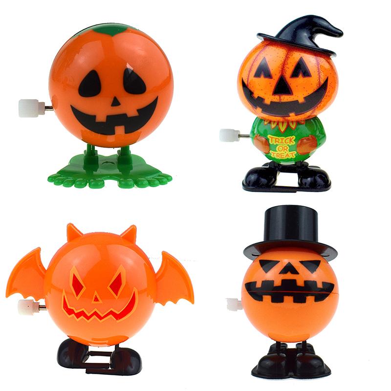 Ретро заводной металлический ходячий прыгающий тыквенный прыжок на Хэллоуин призрачный летучая мышь робот механические игрушки декор для вечеринки подарок