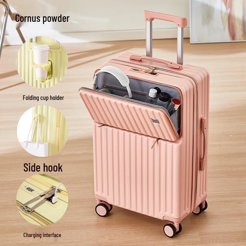 Multifunctional Front-Opening Travel Trolley Suitcase