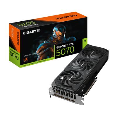 Графическая карта GIGABYTE NVIDIA Geforce RTX 5070 с 12 ГБ ОЗУ GDDR7 Японский ритейлер (Официальный продукт) GV-N5070WF3-12GD